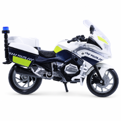 Politimotorcykel m/lys og lyd 18cm