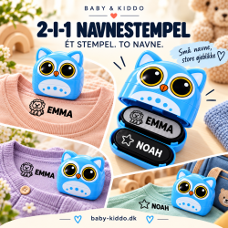 Mini navnestempel 2-i-1