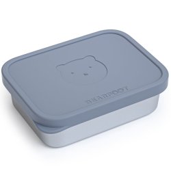 Madkasse rustfrit st�l med silikone indsats - bl�