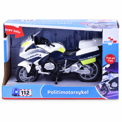 Politimotorcykel m/lys og lyd 18cm