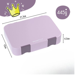 B�rnemadkasse med rum, madkasse, bentoboks - lilla