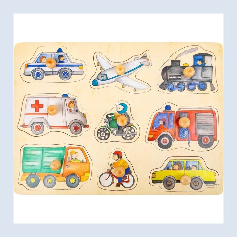 Placering af puslespil biler i byen | G�der | Tr�leget�j